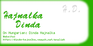 hajnalka dinda business card